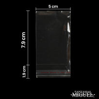 Art.2879 Bolsa Celofán con Sello Adhesivo 8x5cm 100pz