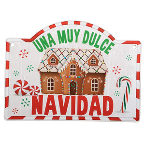 Art.389 Letrero Dulce Navidad 18.5x25cm 1pz