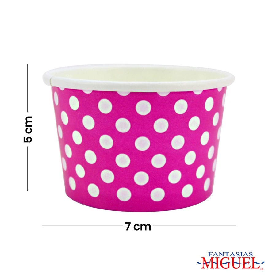 Art.3965 Vaso Impreso Con Puntos   (Aprox 118ml) 5x7cm 24pz