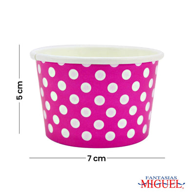 Fantasías Miguel Art.3965 Vaso Impreso Con Puntos   (Aprox 118ml) 5x7cm 24pz