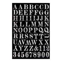 Art.4112 Calcomanía Deslavada Alfabeto