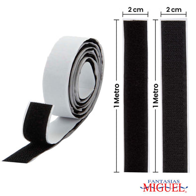 Fantasías Miguel Art.5040 Cinta Velcro Con Adhesivo 2/Cara 2cm 1m