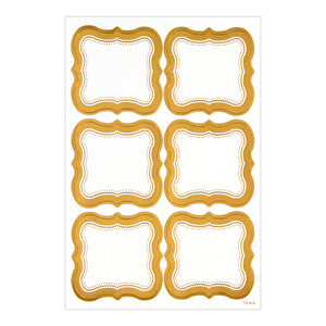 Art.5080 Calcomanía Cuadrada Con Orilla Metálica