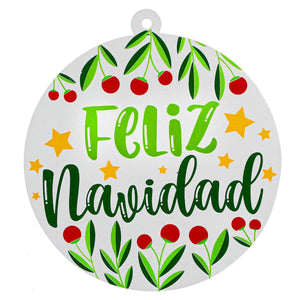 Art.5236 Esfera Feliz Navidad De Color