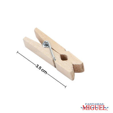 Fantasías Miguel Art.5647 Pinza De Madera 3.5cm 30pz