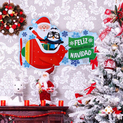 Fantasías Miguel Art.5815 Letrero Feliz Navidad 60x88cm 1pz