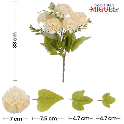 Fantasías Miguel Art.6283 Planta Con Hortensia Fina x5 33cm 1pz