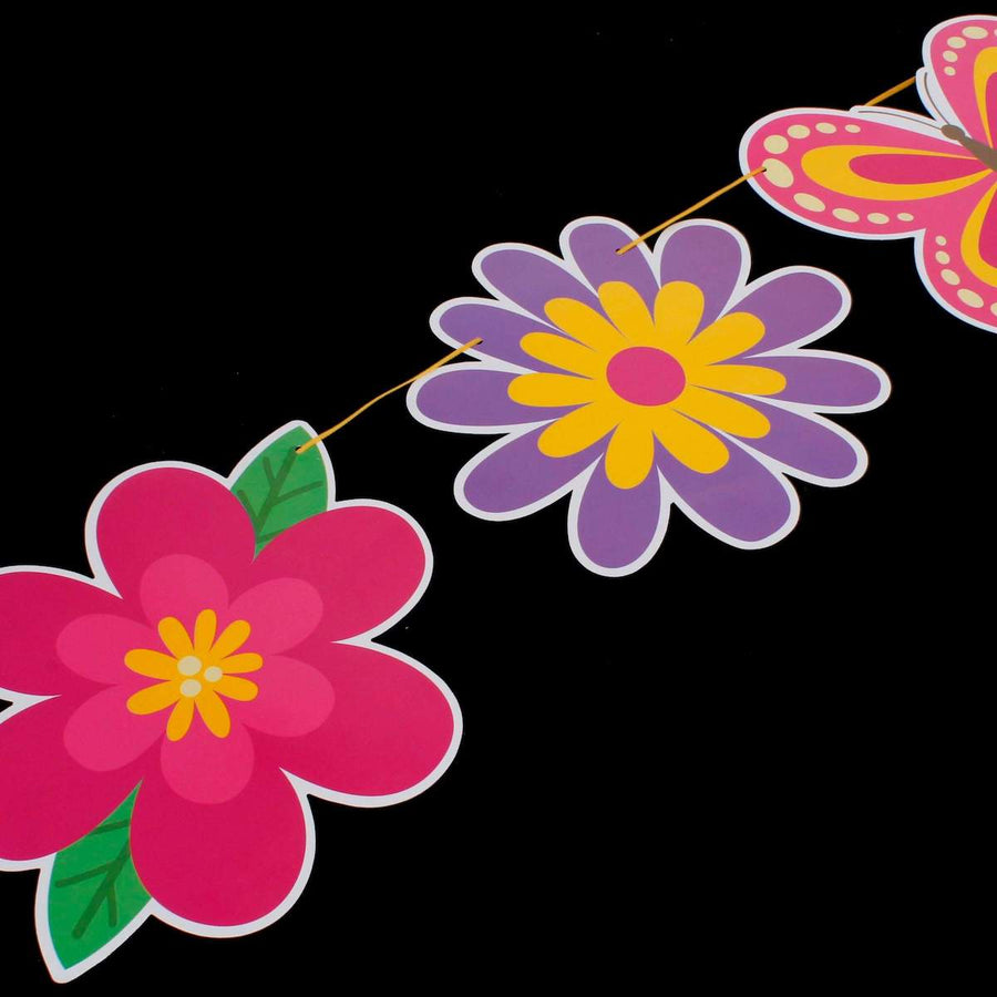 Art.6296 Banderín De Mariposas/Flores x12 16x18cm 3m