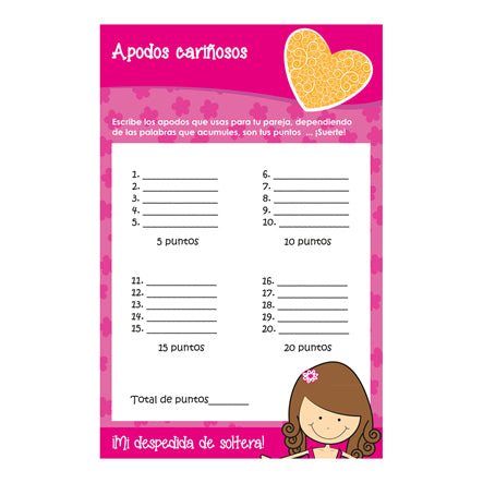 Art.6377 Juegos Despedida Apodos