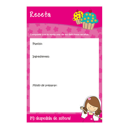 Art.6388 Juegos Despedida Receta