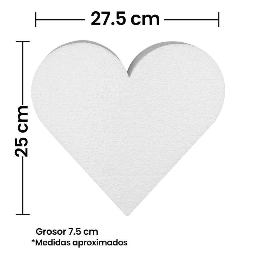 Art.6834 Corazón Ancho Grande 25x27.5x7.5cm 1pz