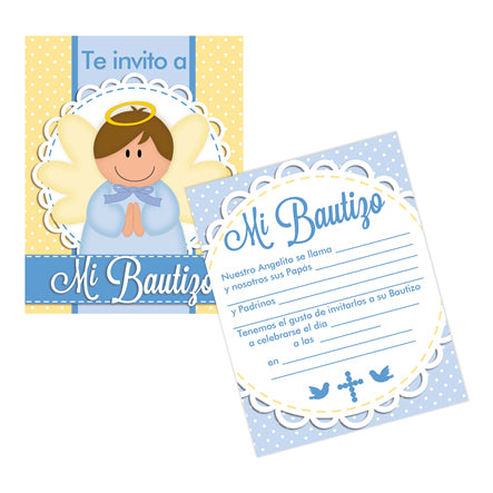 Art.6944 Invitación Mi Bautizo Ángel