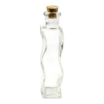 Art.7742 Botella De Vidrio Zig Zag Con Corcho 125ml