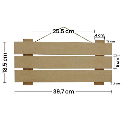 Fantasías Miguel Art.8299 Letrero Tablitas Colgante 19x40cm 1pz