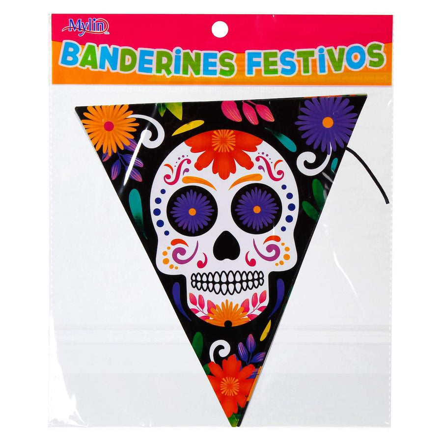 Art.8322 Banderín Calaveras   x12 21x18cm    (Aprox 3m) 1pz