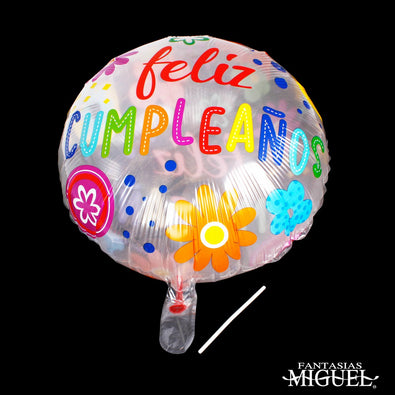 Fantasías Miguel Art.8440 Globo Impreso Feliz Cumpleaños 46cm 1pz