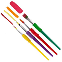Art.8879 Juego Pinceles Agarradera Plástico Surtido 4pz