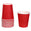 Fantasías Miguel Art.8986 Vaso Color Liso 9x7cm    (Aprox) 10pz Rojo