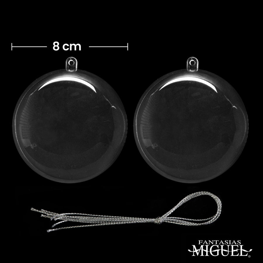 Art.9842 Esfera Transparente Armable 80mm 4pz
