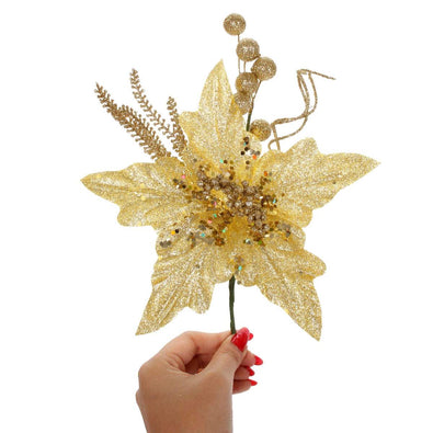 Fantasías Miguel Art.9855 Pick Nochebuena Grande Diamantada 23cm 1pz