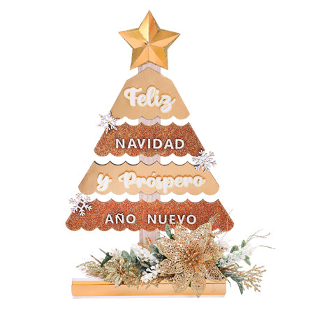 Arbol Navideño Champagne-Oro