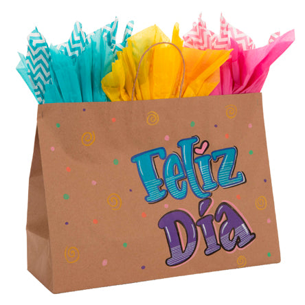 Bolsa Kraft Con Papel China