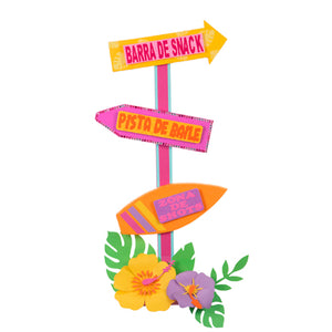 Letrero Flechas Pool Party