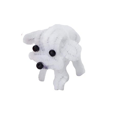 Fantasías Miguel Clave:BH53 Perrito De Chenille Blanco