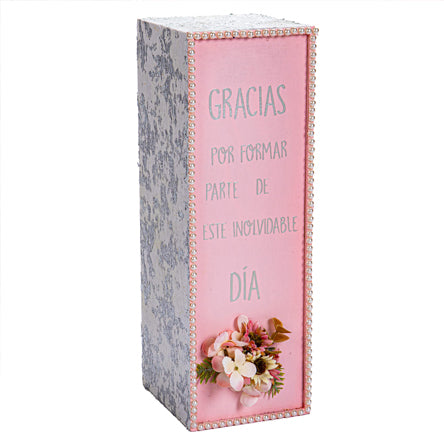 Portabotella Rosa-Plata