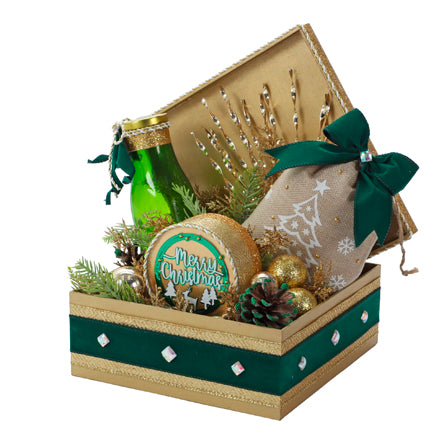 Caja Navideña Con Regalos
