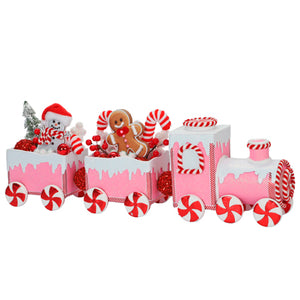 Trenecito Navideño Caramelos Rosa
