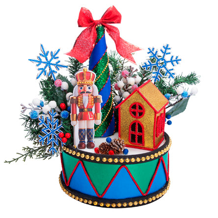 Centro De Mesa Cascanueces Navideño