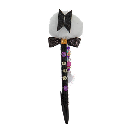 Pluma Decorativa Con Pompom