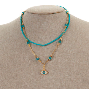 Collar Oro-Turquesa