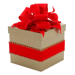 Caja Regalo Oro/Rojo