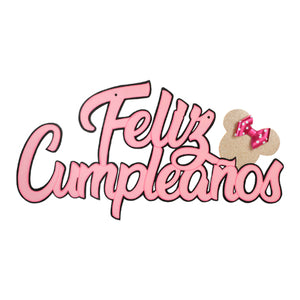 Letrero Feliz Cumpleaños Rosa