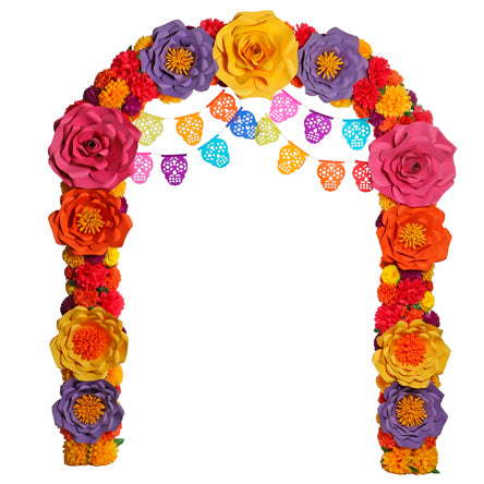 Arco Con Flores De Cartulina Dia De Muertos