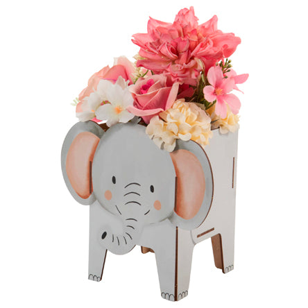 Cajita Elefante Con Arreglo Floral
