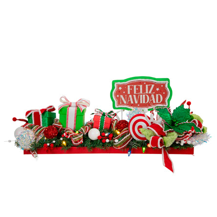 Arreglo Con Regalos Feliz Navidad