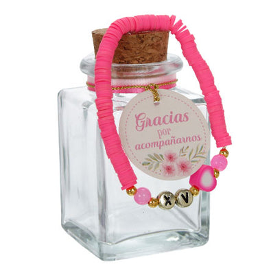 Fantasías Miguel Clave:IP2362 Pulsera Rosa Xv Años