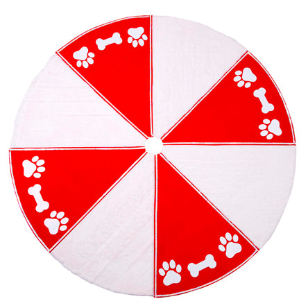 Pie De Arbol Navideño Huellas Mascota