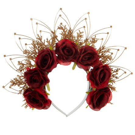 Diadema Dia De Muertos Oro-Vino
