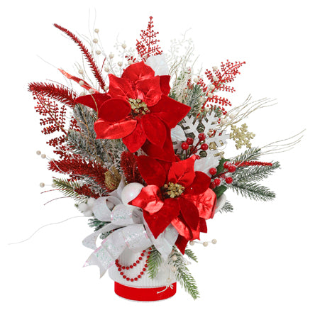 Arreglo Navideño Rojo Blanco