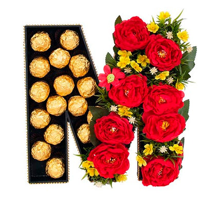 Fantasías Miguel Clave:ML3481 Letra Decorativa Con Rosas