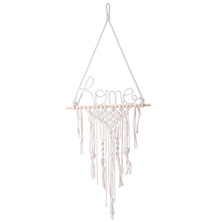 Letrero Home Con Cordon Macrame