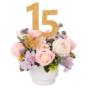 Centro De Mesa Xv Años Mariposa