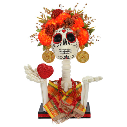 Busto Catrina Con Cempasúchil