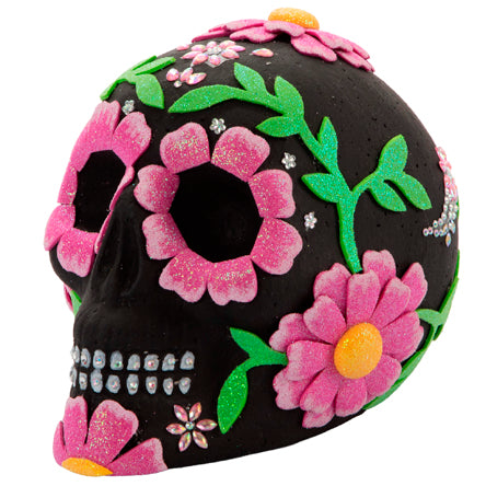 Cráneo Con Flores Fiusha