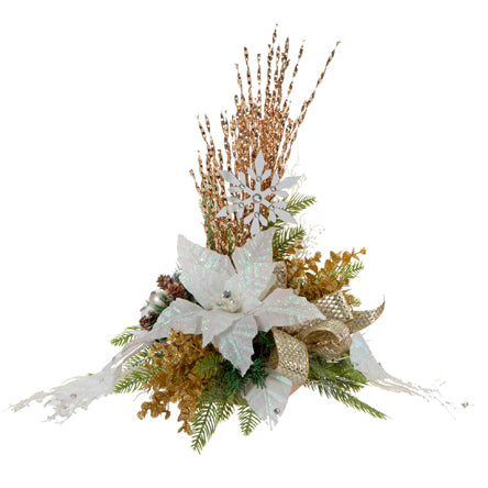 Arreglo Navideño Nochebuena Blanca
