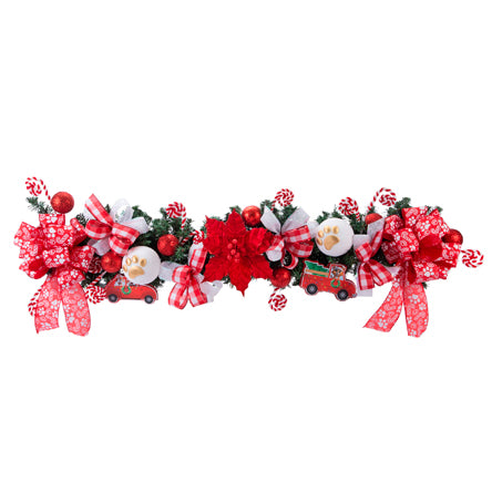 Guia Navideña Mascotas Rojo-Blanco